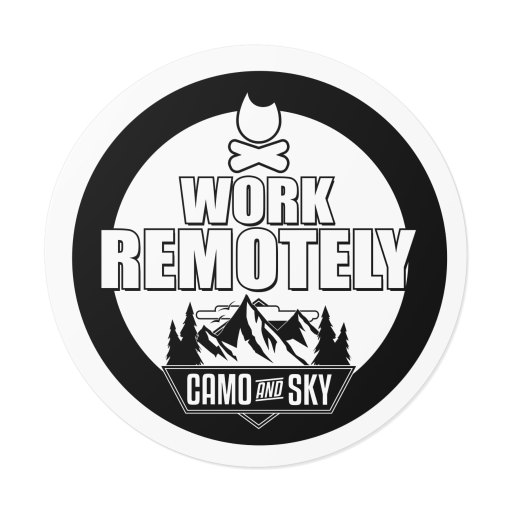 Camo and Sky Black Sticker 3