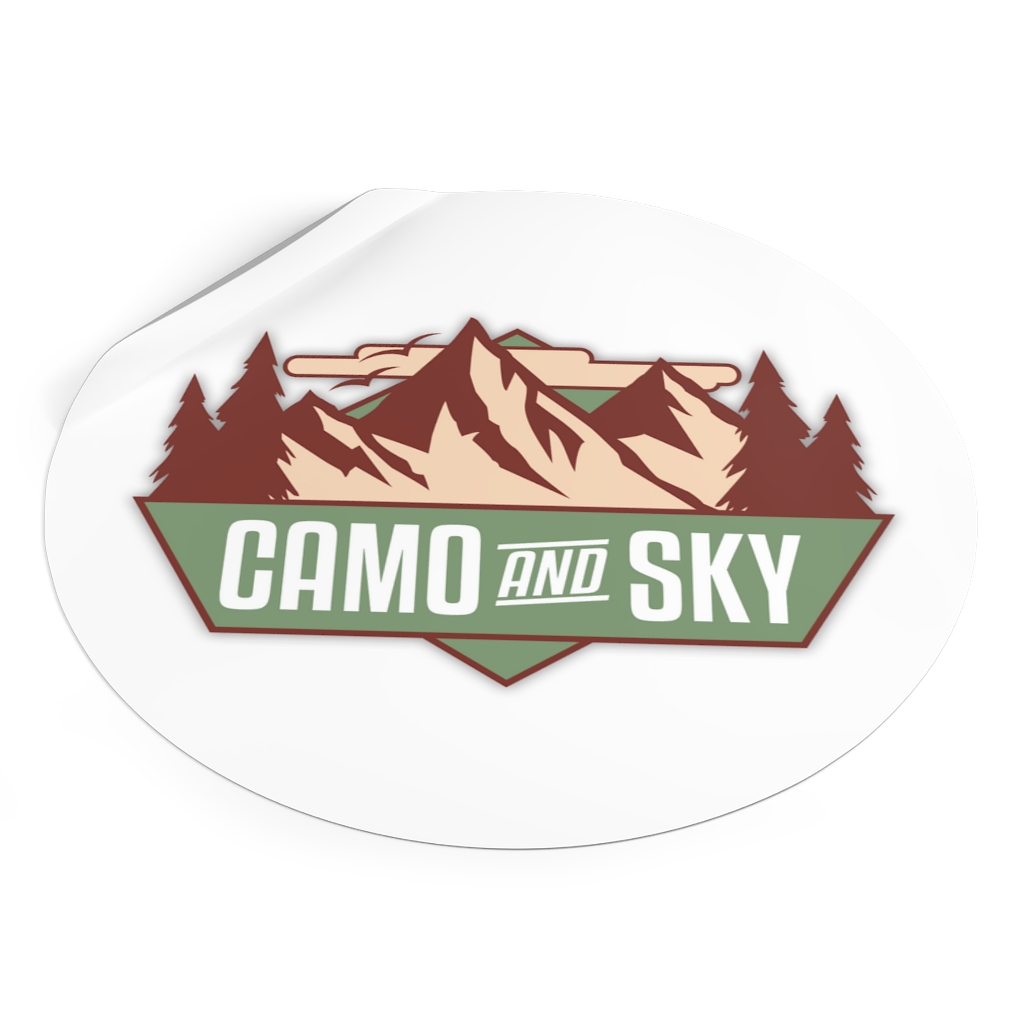 Camo and Sky Color Sticker White Logo - Image 2