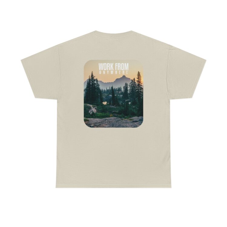 Camo and Sky - Work From Anywhere - Unisex Heavy Cotton Tee - Image 2