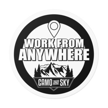 Camo and Sky Black Sticker 1