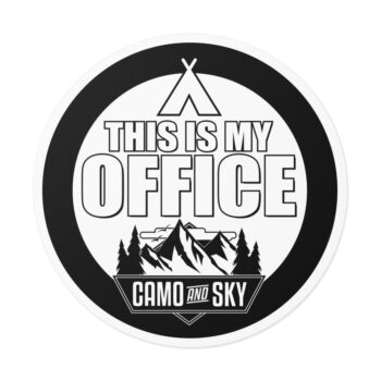 Camo and Sky Black Sticker 2