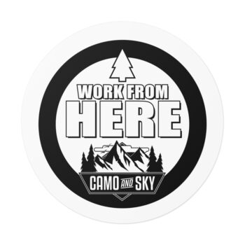 Camo and Sky Black Sticker 4