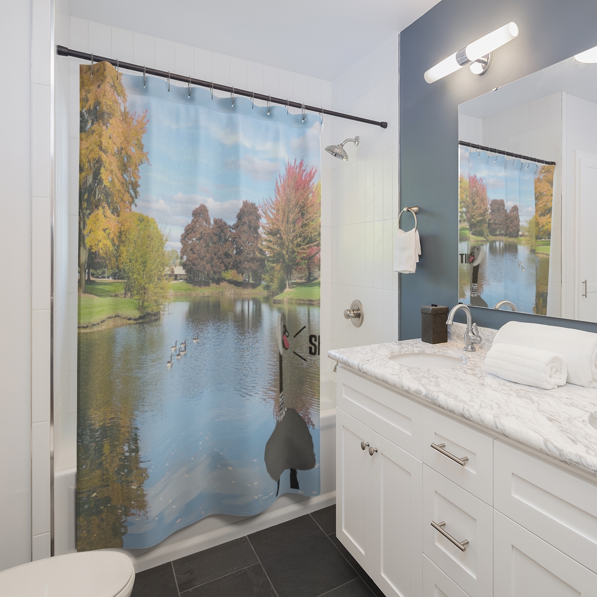 Shit Goose - Shower Curtain - Image 2